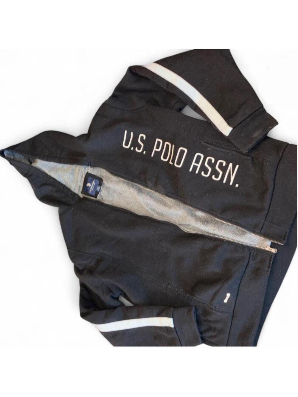 U.S. Polo Assn. Men's Black and White Jacket